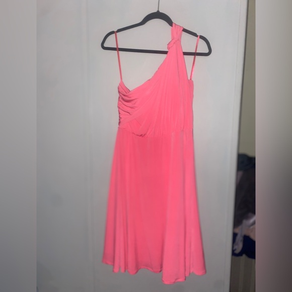 Ann Taylor Dresses & Skirts - Ann Taylor Pink Asymmetrical One-Shoulder Sundress